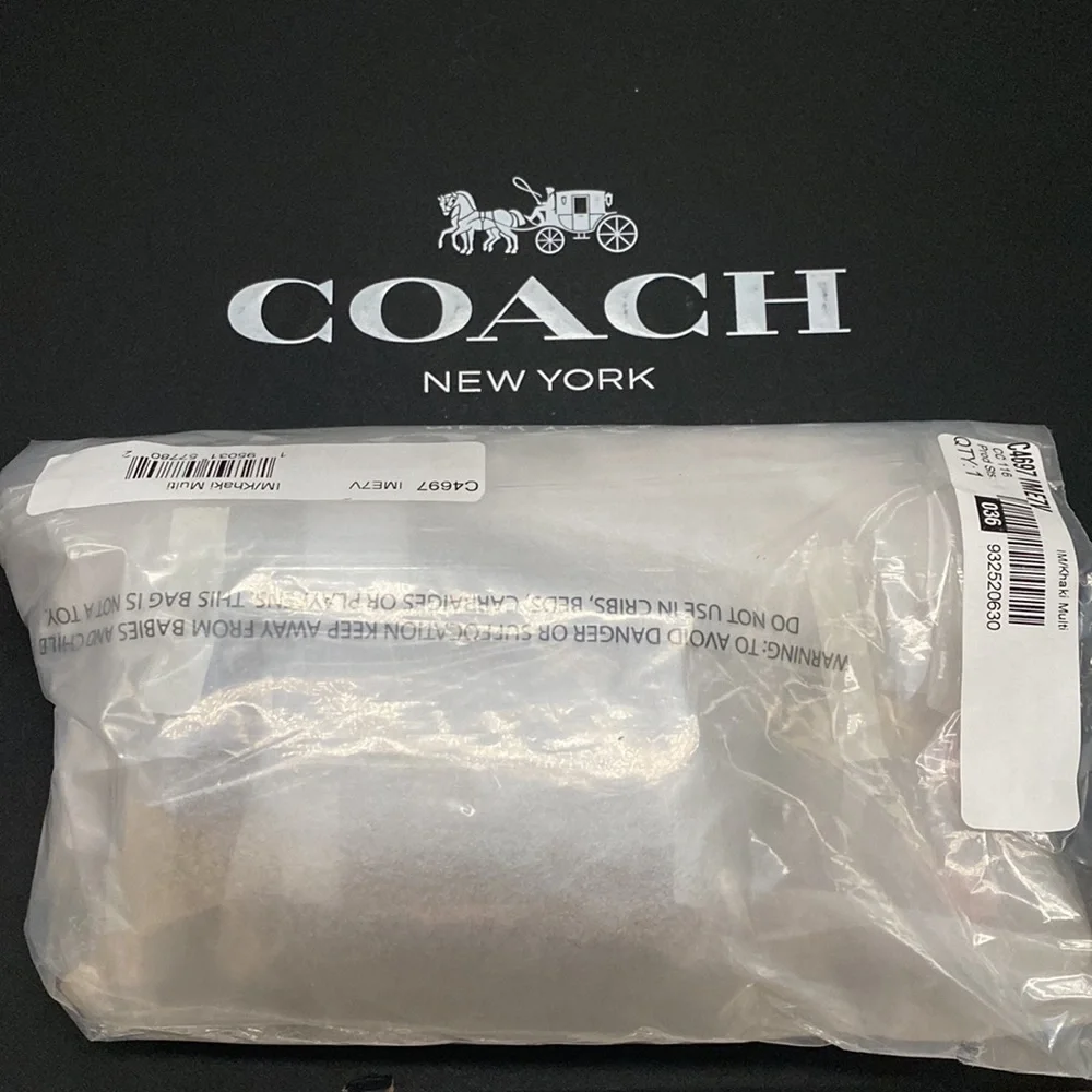 Coach Poppy Crossbody In Rainbow Signature Canvas Textile Leather Double purse - Picture 5 of 11